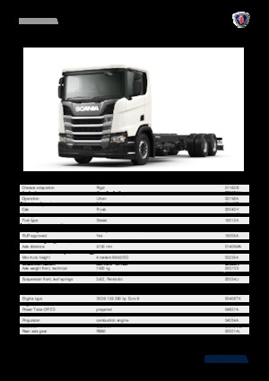 Telaio rigido Scania R 280 B6x2NA