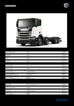 Telaio rigido Scania R 280 B8x4NA
