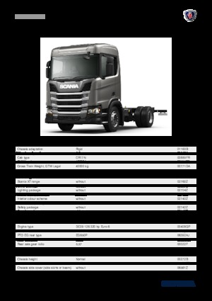 Telaio rigido Scania R 320 B4x2NZ