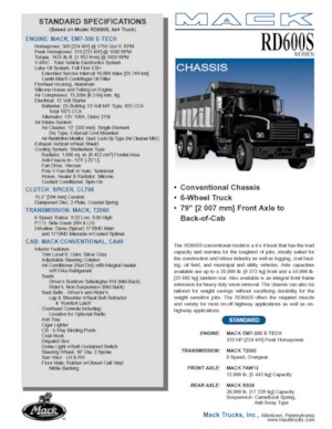 Telaio rigido Mack RD690S CA49 EM7-300 E-TECH 6x4