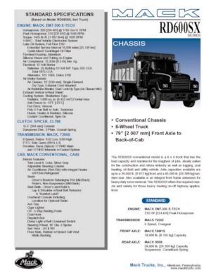 Telaio rigido Mack RD690SX CA49 EM7-300 E-TECH 6x4