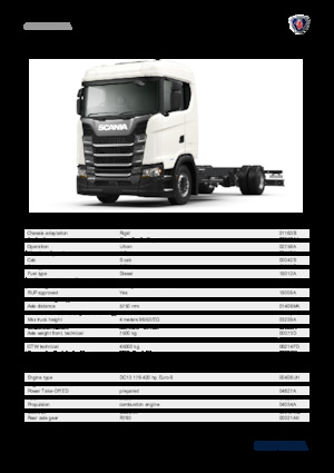Telaio rigido Scania S 420 B4x2NA