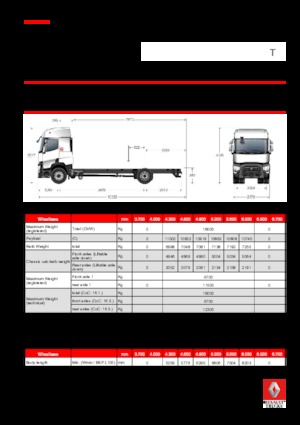 Telaio rigido Renault T 430.18 4x2 R LOW E6