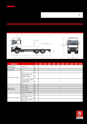 Telaio rigido Renault T 440.24.5 6x2 R LOW E6