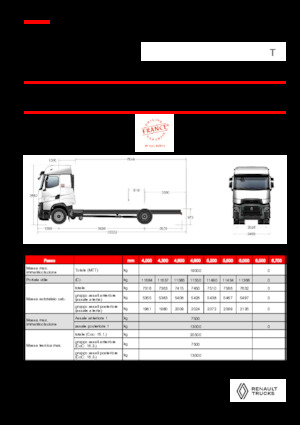 Telaio rigido Renault T HIGH P4X2 13L E6