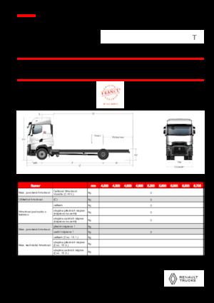 Telaio rigido Renault T HIGH P4X2 LOW 13L E6