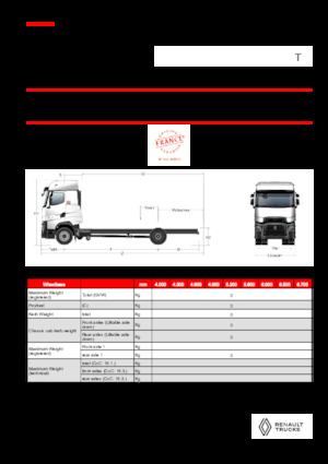 Telaio rigido Renault T HIGH P4X2 LOW 13L E6