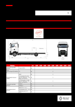 Telaio rigido Renault T HIGH P4X2 LOW 13L E6