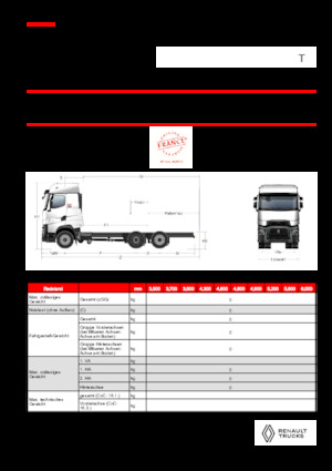 Telaio rigido Renault T HIGH P6X2 LOW 24,5T 13L E6