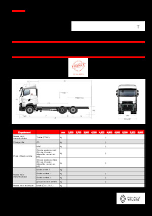 Telaio rigido Renault T HIGH P6X2 LOW 24,5T 13L E6