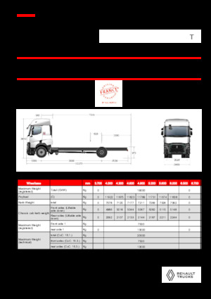Telaio rigido Renault T P4X2 13L E6