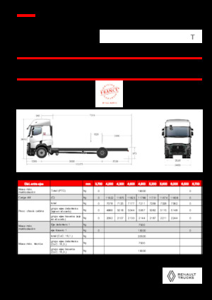 Telaio rigido Renault T P4X2 13L E6