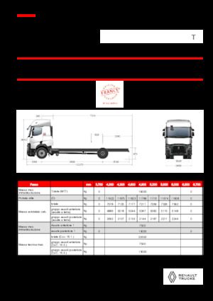 Telaio rigido Renault T P4X2 13L E6