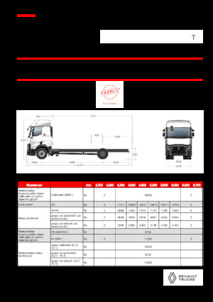 Telaio rigido Renault T P4X2 LOW 11L E6