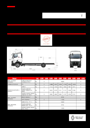 Telaio rigido Renault T P4X2 LOW 13L E6
