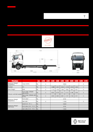 Telaio rigido Renault T P4X2 LOW 13L E6