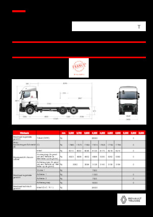 Telaio rigido Renault T P6X2 11L E6