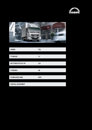 Telaio rigido MAN TGL 10.250 4x2