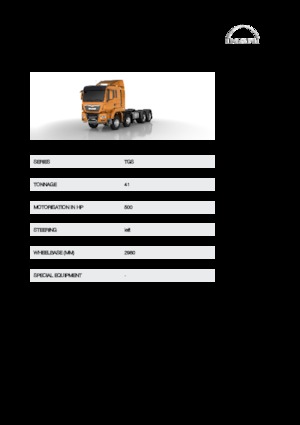 Telaio rigido MAN TGS 41.500 8x6