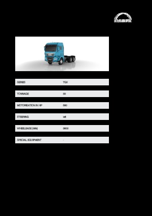 Telaio rigido MAN TGX 33.580 6x4