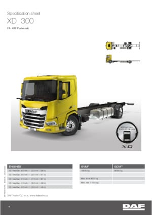 Telaio rigido DAF XD 340 FA