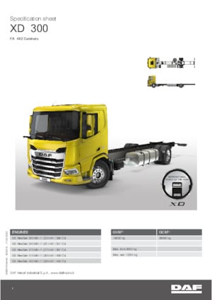 Telaio rigido DAF XD 340 FA