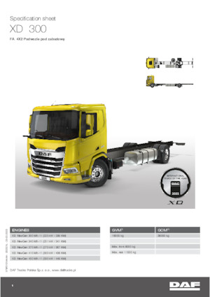 Telaio rigido DAF XD 340 FA