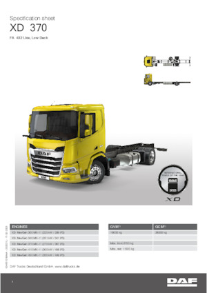 Telaio rigido DAF XD 450 FA Low Deck