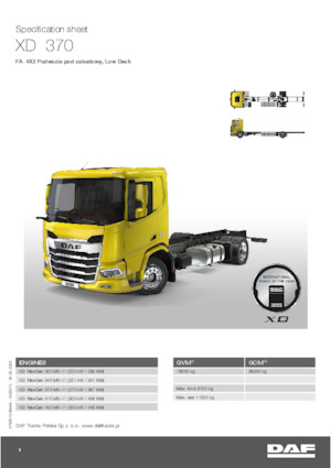 Telaio rigido DAF XD 450 FA Low Deck