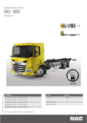 Telaio rigido DAF XD 300 FAN