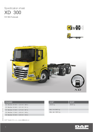 Telaio rigido DAF XD 370 FAT