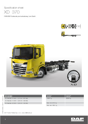 Telaio rigido DAF XD 450 FAN Low Deck