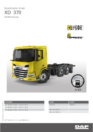 Telaio rigido DAF XD 370 FAQ