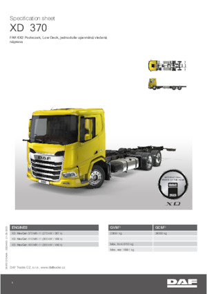 Telaio rigido DAF XD 370 FAR Low Deck