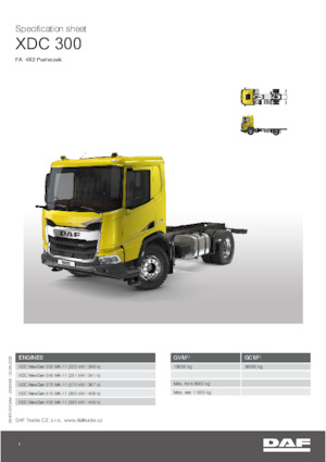 Telaio rigido DAF XDC 300 FA