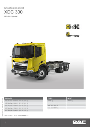 Telaio rigido DAF XDC 370 FAT