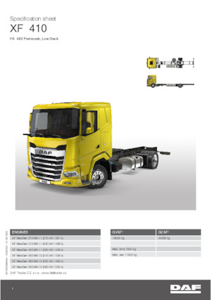 Telaio rigido DAF XF 410 FA Low Deck