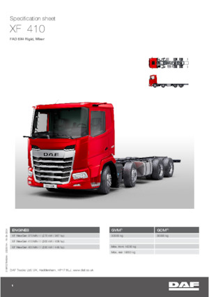 Telaio rigido DAF XF 410 FAD Mixer