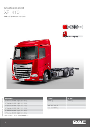 Telaio rigido DAF XF 410 FAN Low Deck