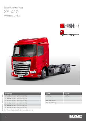 Telaio rigido DAF XF 410 FAN Low Deck