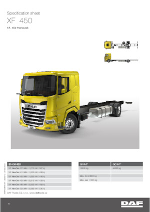 Telaio rigido DAF XF 480 FA