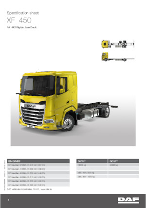 Telaio rigido DAF XF 430 FA Low Deck