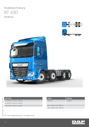 Telaio rigido DAF XF 430 FAD