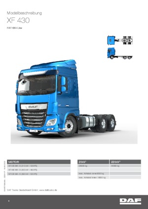 Telaio rigido DAF XF 430 FAT