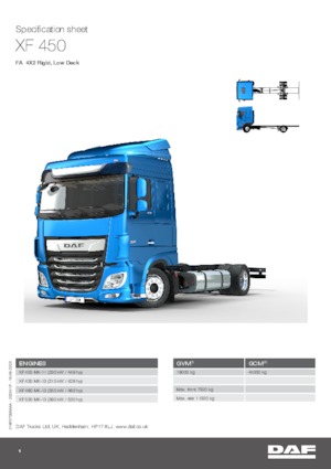 Telaio rigido DAF XF 450 FA Low Deck