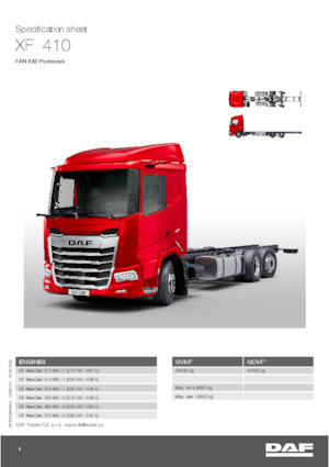 Telaio rigido DAF XF 450 FAN