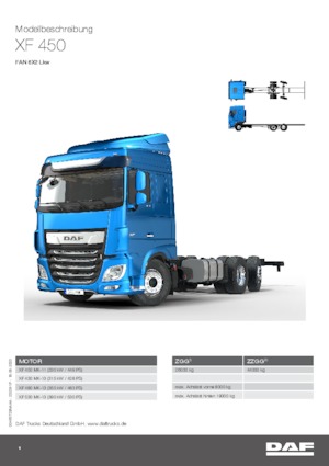 Telaio rigido DAF XF 450 FAN