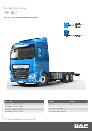 Telaio rigido DAF XF 450 FAR