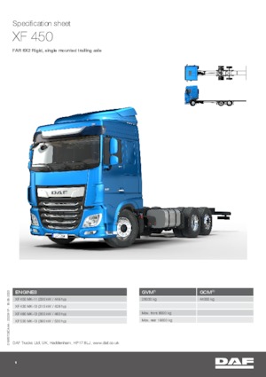 Telaio rigido DAF XF 450 FAR