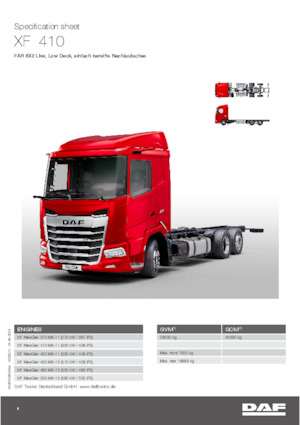 Telaio rigido DAF XF 370 FAR Low Deck